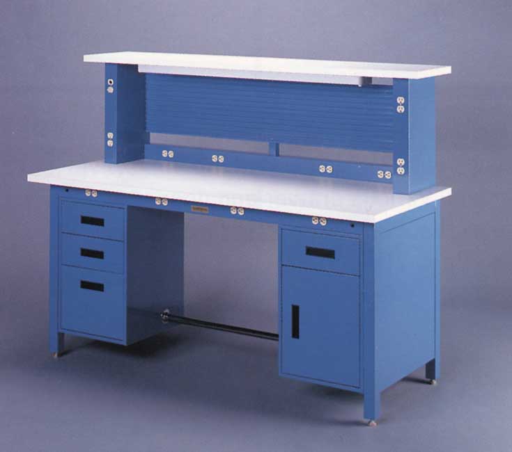 Closed Bench with Drawers & Cabinet